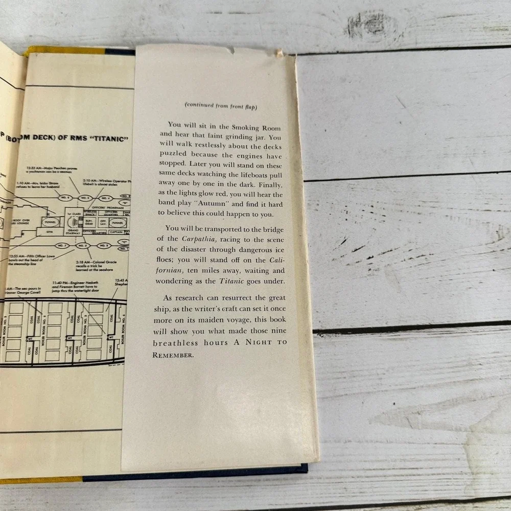 A Night to Remember Walter Lord 1955 First Edition Titanic History Henry Holt
